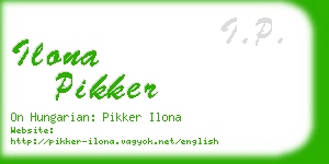 ilona pikker business card